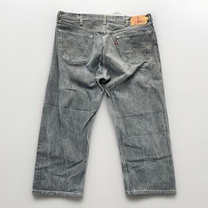 Vintage Levi's 501 Jeans Men's 40x25 Straight Leg Button Fly Gray Denim